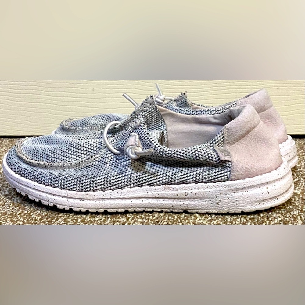Hey Dude Womens Size US 6 Wendy Sox Stone White Slip On Shoes